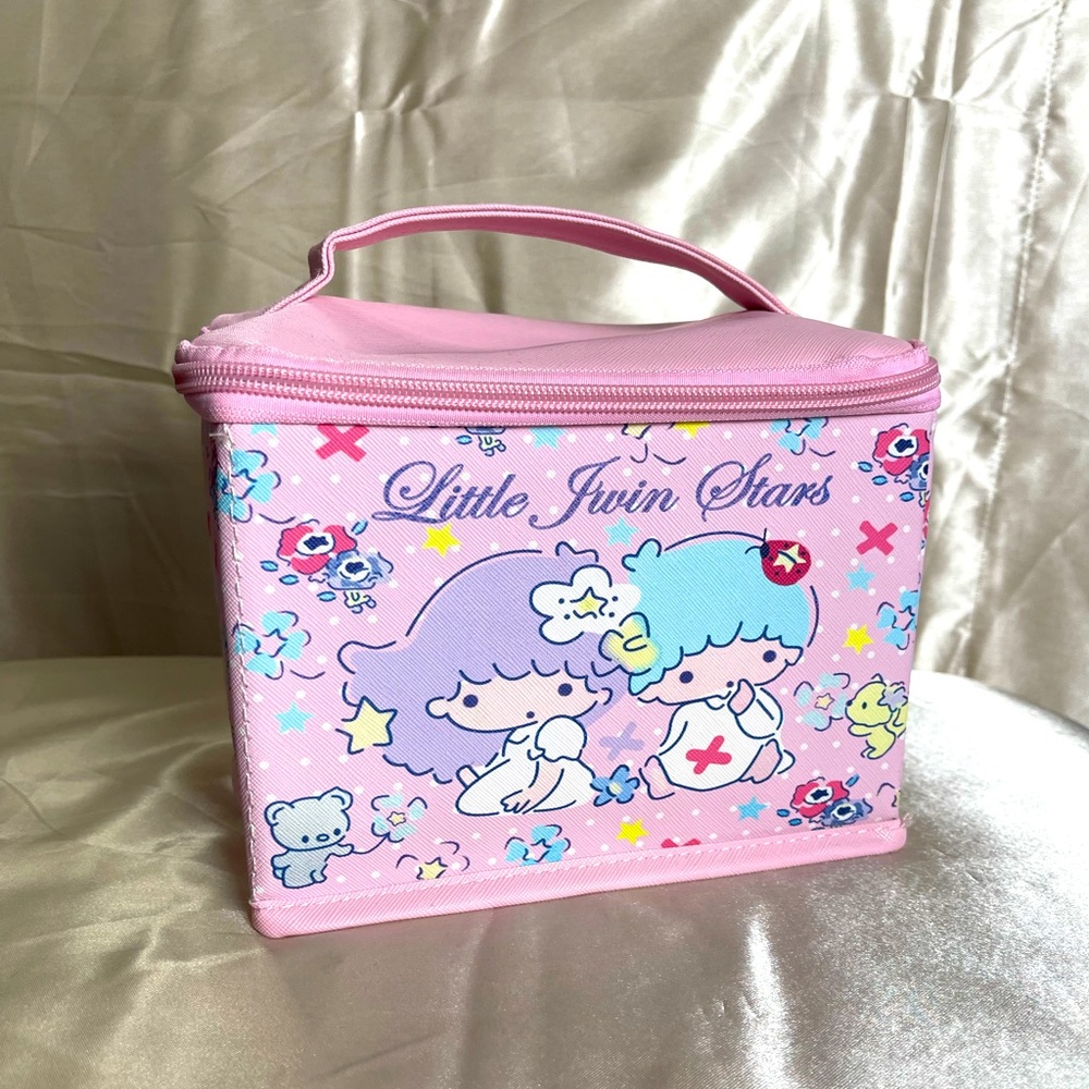 Pink My Melody Little Twin Stars Cartoon Thermal Lunch Box Portable Bento Bag